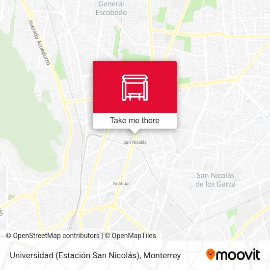 Mapa de Universidad (Estación San Nicolás)