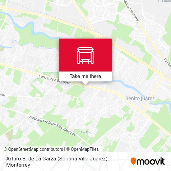 Mapa de Arturo B. de La Garza (Soriana Villa Juárez)