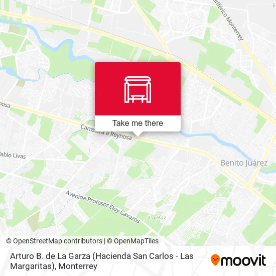 Arturo B. de La Garza (Hacienda San Carlos - Las Margaritas) map