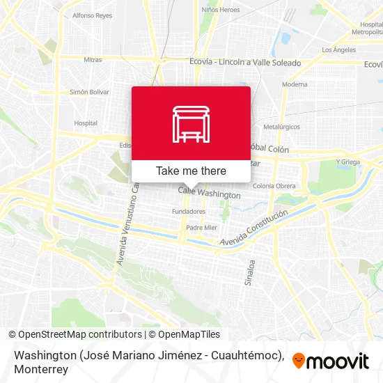 Mapa de Washington (José Mariano Jiménez - Cuauhtémoc)