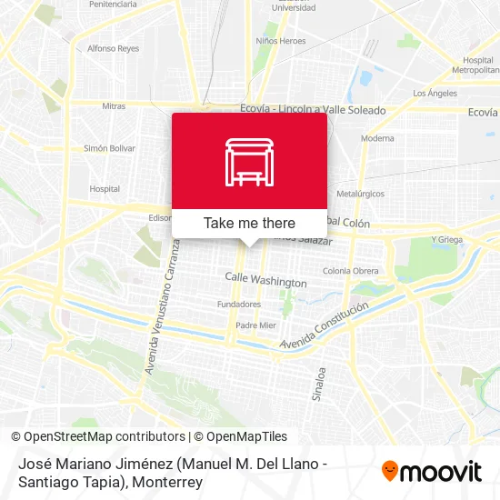 José Mariano Jiménez (Manuel M. Del Llano - Santiago Tapia) map