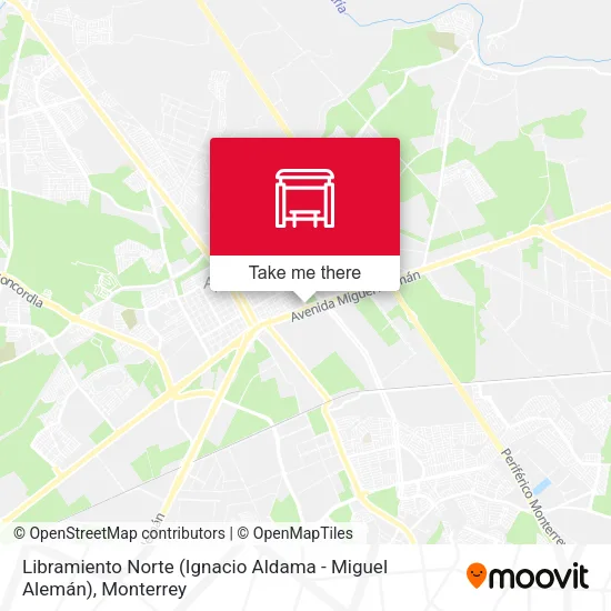 Mapa de Libramiento Norte (Ignacio Aldama - Miguel Alemán)
