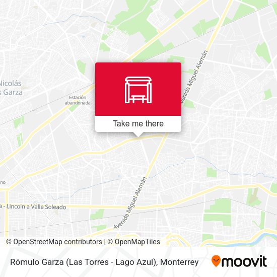 Rómulo Garza (Las Torres - Lago Azul) map