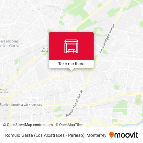 Rómulo Garza (Los Alcatraces - Paraíso) map