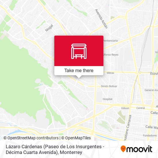 Lázaro Cárdenas (Paseo de Los Insurgentes - Décima Cuarta Avenida) map