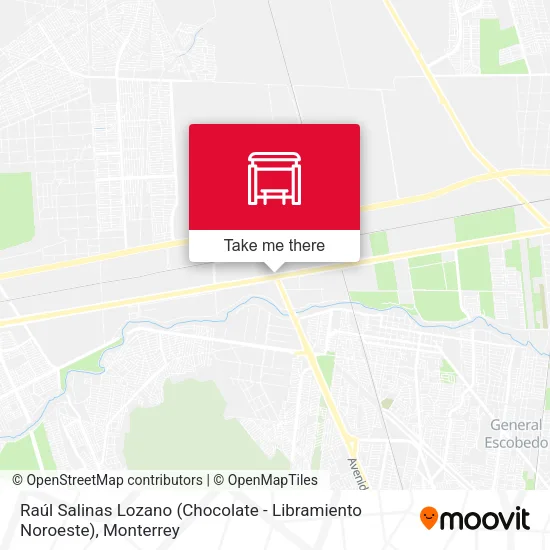 Mapa de Raúl Salinas Lozano (Chocolate - Libramiento Noroeste)