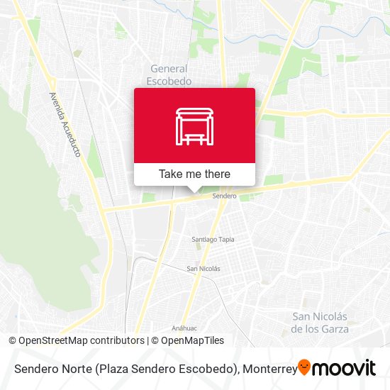 Sendero Norte (Plaza Sendero Escobedo) map