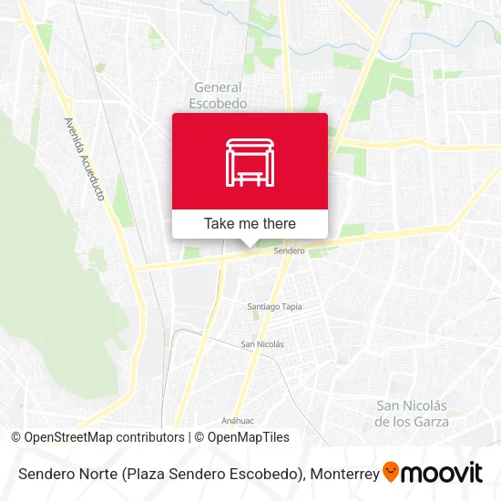 Mapa de Sendero Norte (Plaza Sendero Escobedo)