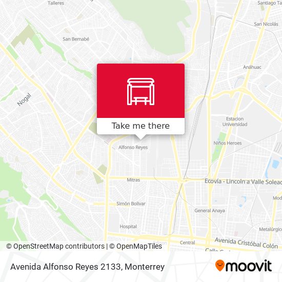 Mapa de Avenida Alfonso Reyes 2133