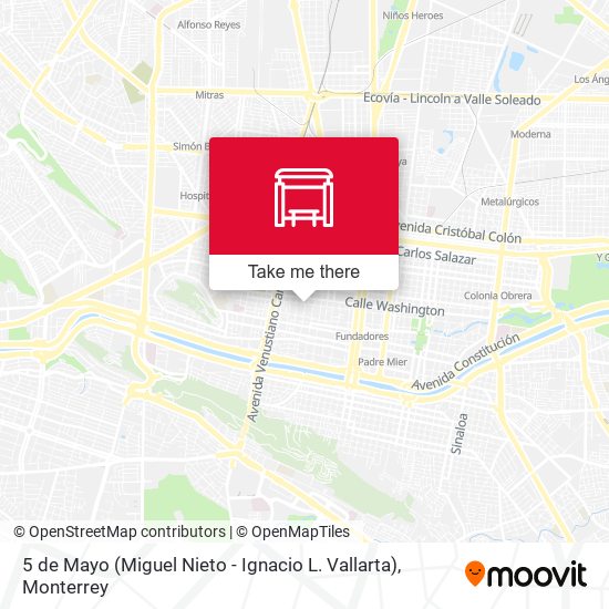 Mapa de 5 de Mayo (Miguel Nieto - Ignacio L. Vallarta)