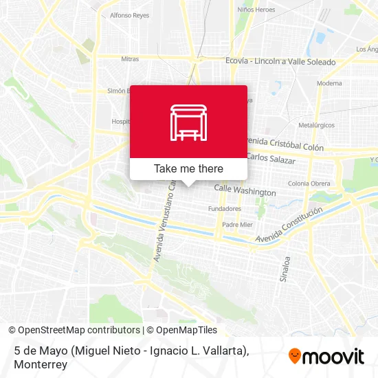 Mapa de 5 de Mayo (Miguel Nieto - Ignacio L. Vallarta)