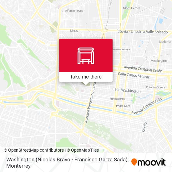 Washington (Nicolás Bravo - Francisco Garza Sada) map