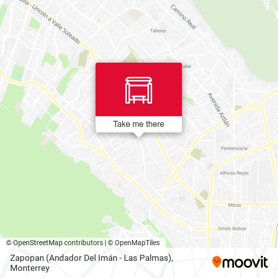 Zapopan (Andador Del Imán - Las Palmas) map