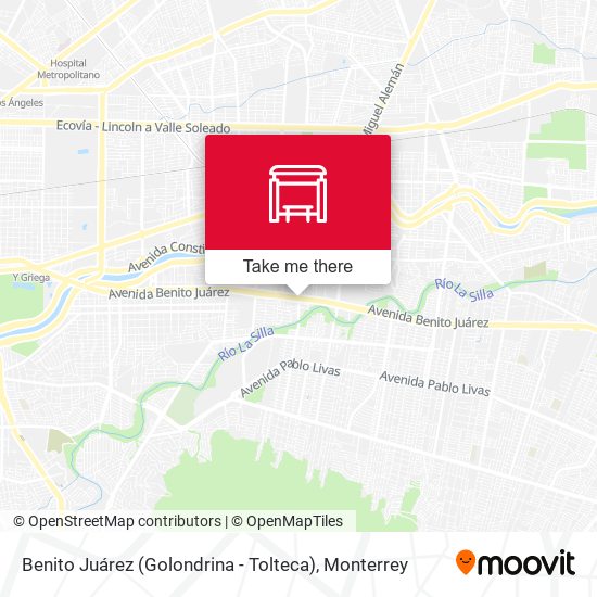 Mapa de Benito Juárez (Golondrina - Tolteca)