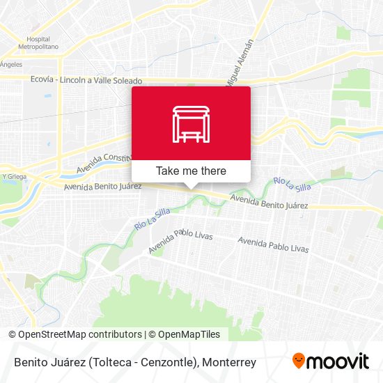 Mapa de Benito Juárez (Tolteca - Cenzontle)