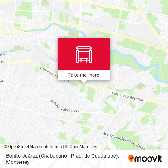 Mapa de Benito Juárez (Chabacano - Prad. de Guadalupe)