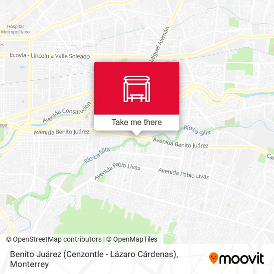 Mapa de Benito Juárez (Cenzontle - Lázaro Cárdenas)