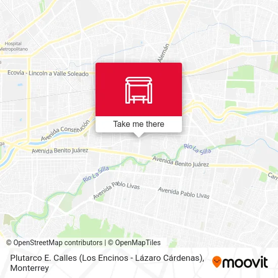 Mapa de Plutarco E. Calles (Los Encinos - Lázaro Cárdenas)