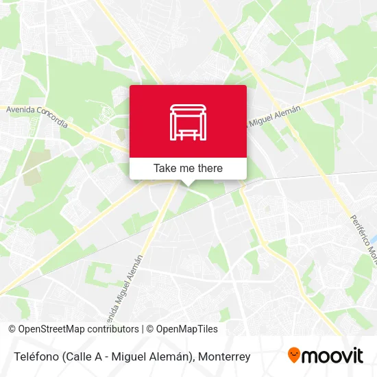 Mapa de Teléfono (Calle A - Miguel Alemán)