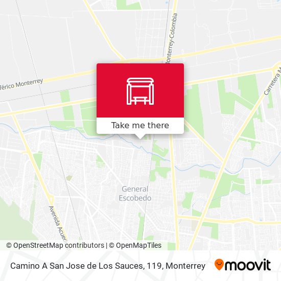 Camino A San Jose de Los Sauces, 119 map