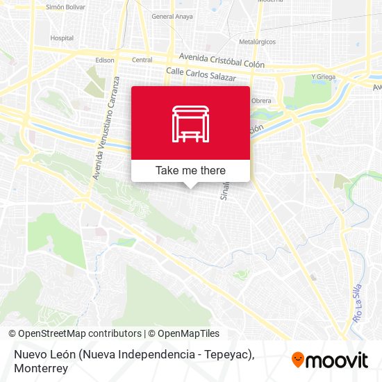 Mapa de Nuevo León (Nueva Independencia - Tepeyac)