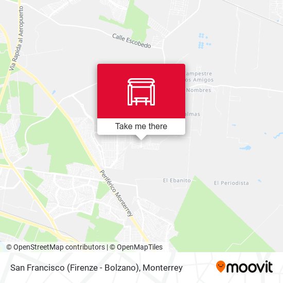 Mapa de San Francisco (Firenze - Bolzano)