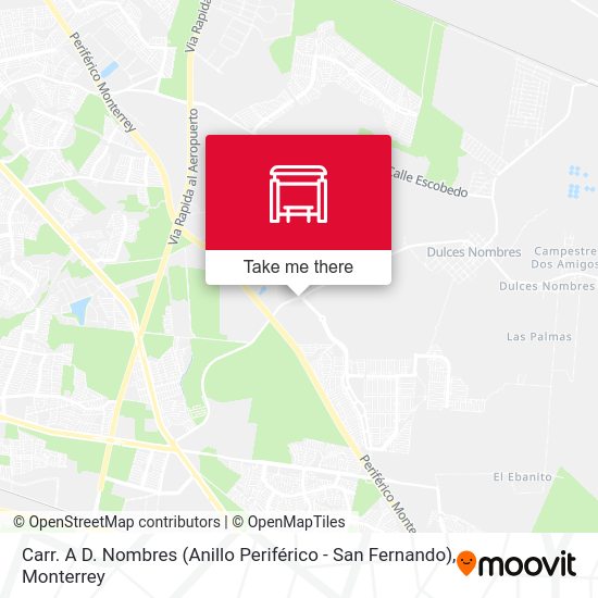 Mapa de Carr. A D. Nombres (Anillo Periférico - San Fernando)