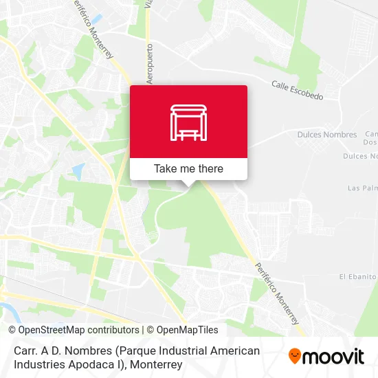 Carr. A D. Nombres (Parque Industrial American Industries Apodaca I) map