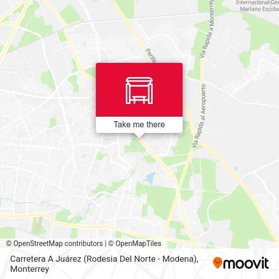Mapa de Carretera A Juárez (Rodesia Del Norte - Modena)