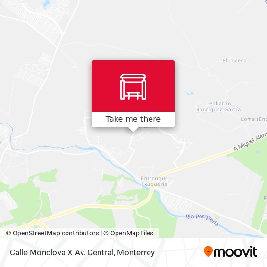 Mapa de Calle Monclova X Av. Central