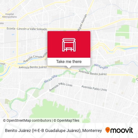 Benito Juárez (H-E-B Guadalupe Juárez) map