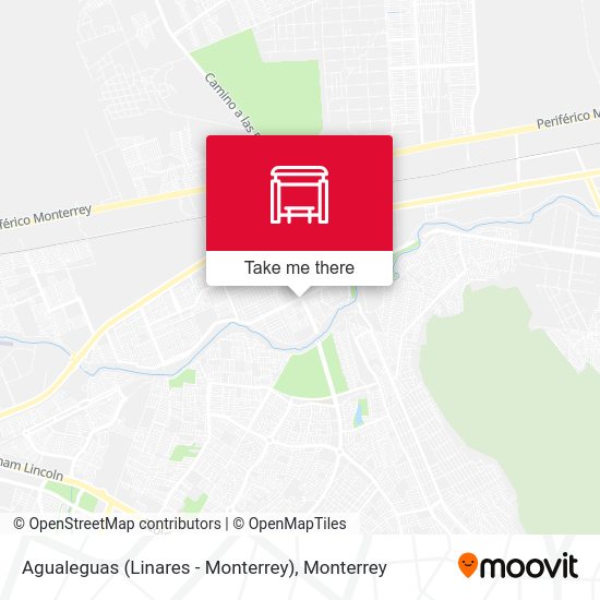 Agualeguas (Linares - Monterrey) map