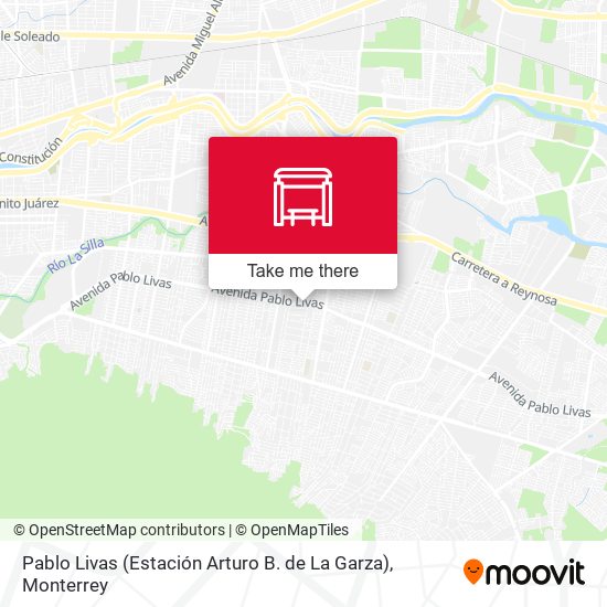 Pablo Livas (Estación Arturo B. de La Garza) map