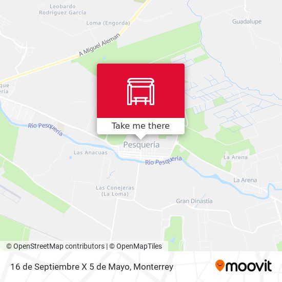 Mapa de 16 de Septiembre X 5 de Mayo