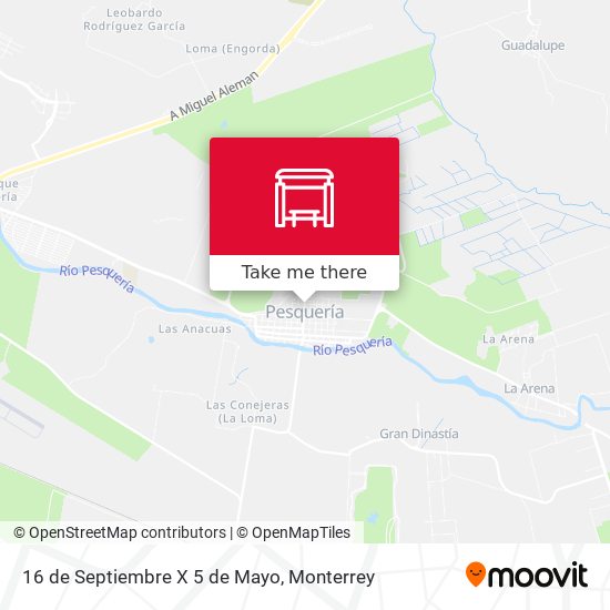 16 de Septiembre X 5 de Mayo map