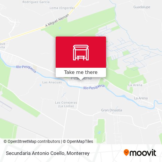 Secundaria Antonio Coello map