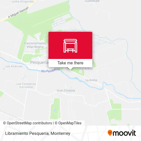 Libramiento Pesquería map