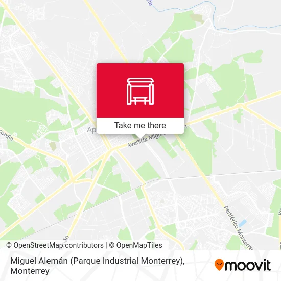 Mapa de Miguel Alemán (Parque Industrial Monterrey)