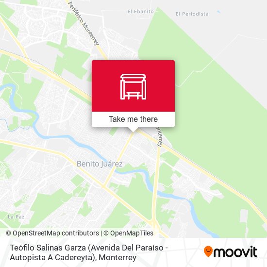 Mapa de Teófilo Salinas Garza (Avenida Del Paraíso - Autopista A Cadereyta)