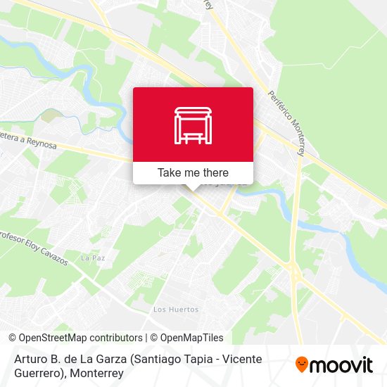 Arturo B. de La Garza (Santiago Tapia - Vicente Guerrero) map