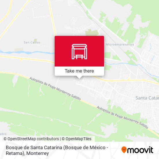 Mapa de Bosque de Santa Catarina (Bosque de México - Retama)