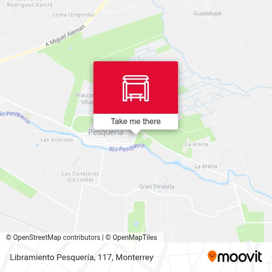 Libramiento Pesquería, 117 map