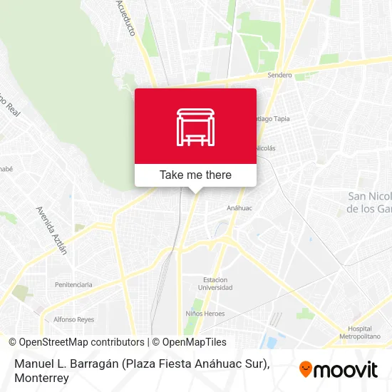 Mapa de Manuel L. Barragán (Plaza Fiesta Anáhuac Sur)