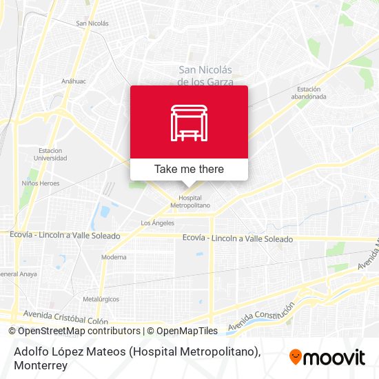 Adolfo López Mateos (Hospital Metropolitano) map