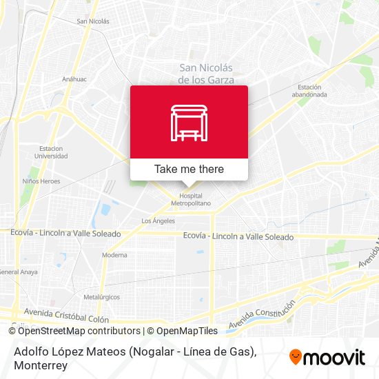 Mapa de Adolfo López Mateos (Nogalar - Línea de Gas)