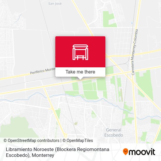 Libramiento Noroeste (Blockera Regiomontana Escobedo) map
