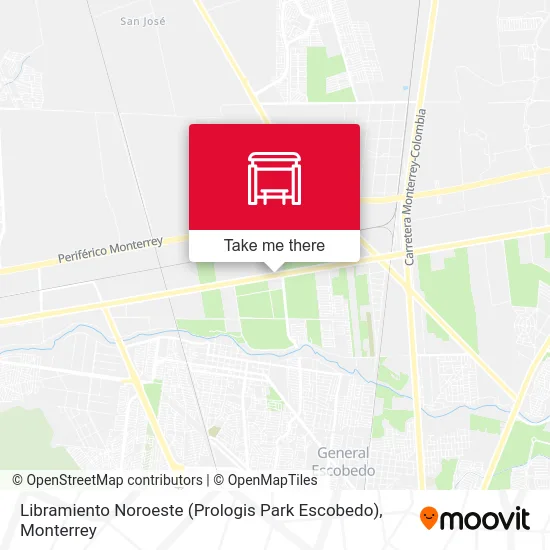 Mapa de Libramiento Noroeste (Prologis Park Escobedo)