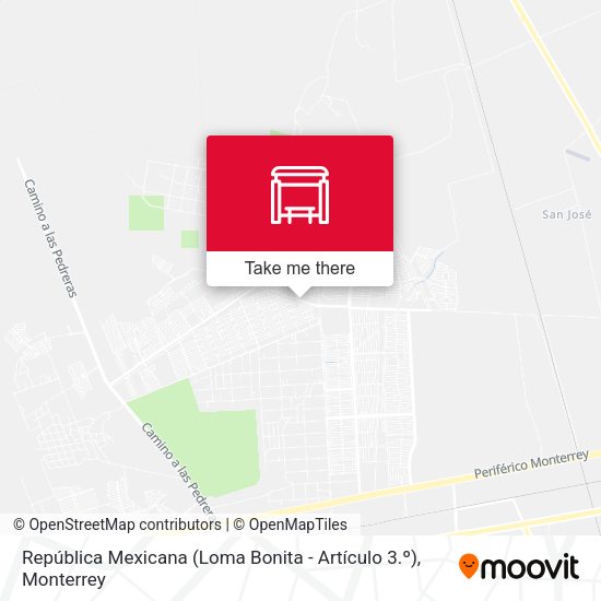 Mapa de República Mexicana (Loma Bonita - Artículo 3.º)