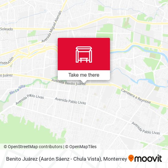 Mapa de Benito Juárez (Aarón Sáenz - Chula Vista)