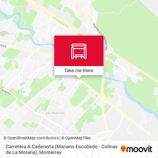 Carretera A Cadereyta (Mariano Escobedo - Colinas de La Morena) map